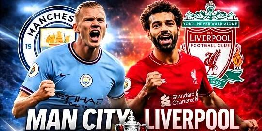 央视直播:足总杯1/4淘汰赛,曼城vs利物浦,哈兰德pk萨拉赫